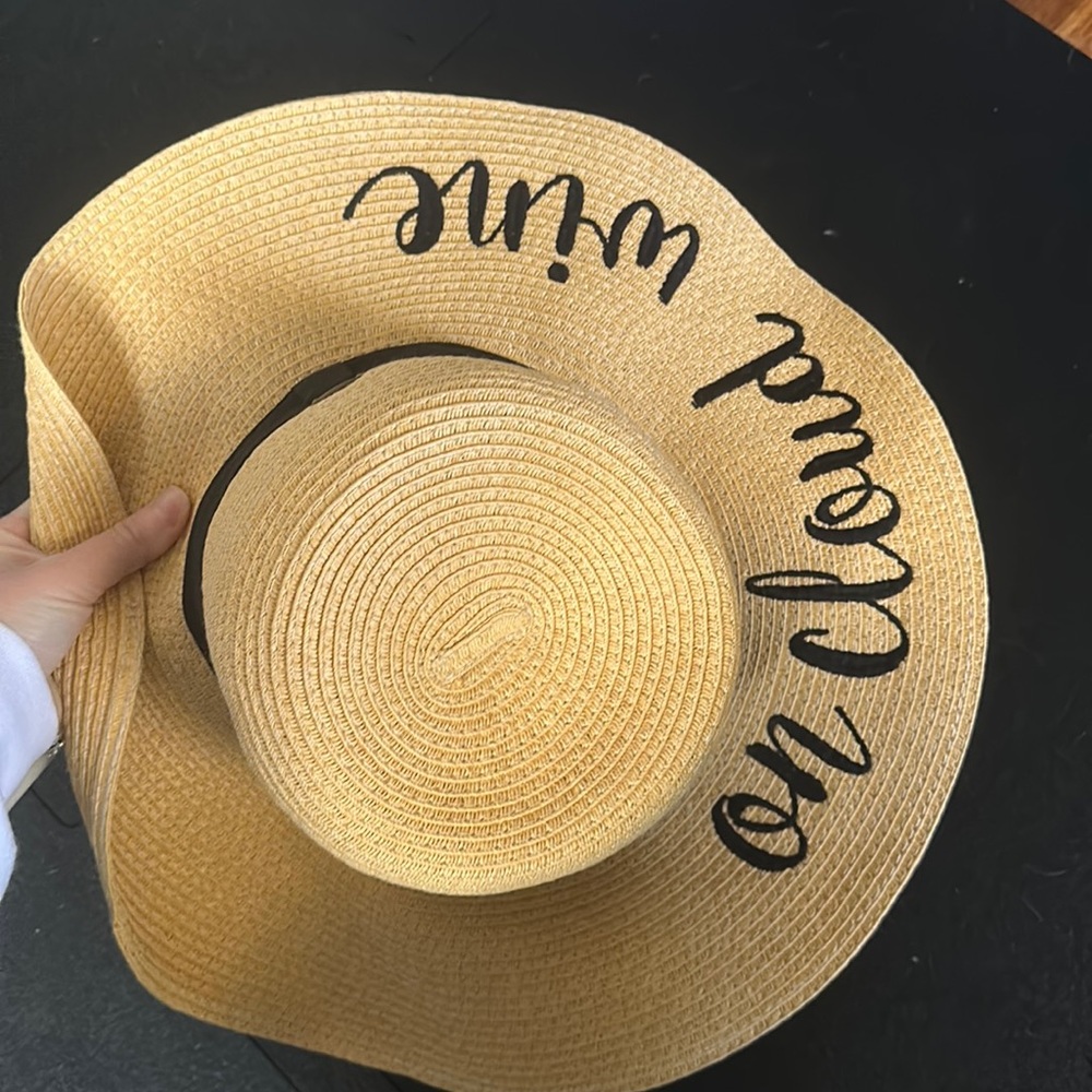 On cloud wine floppy hat